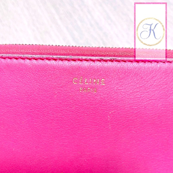 🎀 Celine Long Bicolor Zip Around Wallet, Continental Wallet, Pink Wallet 🎀 - Picture 8 of 9